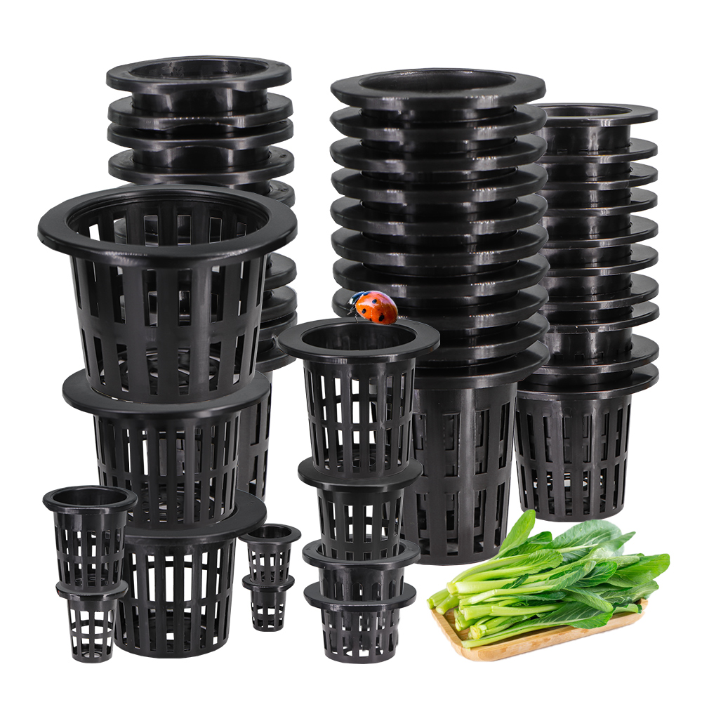Net Pot 3 Inch - 10ชิ้นตะกร้าพลาสติกสีดำเรือนกระจกกระถางไฮโดรโปนิกส์ถ้วยตาข่ายตาข่ายภาชนะสำหรับงานหนักกล้วยไม้แพลนติติ